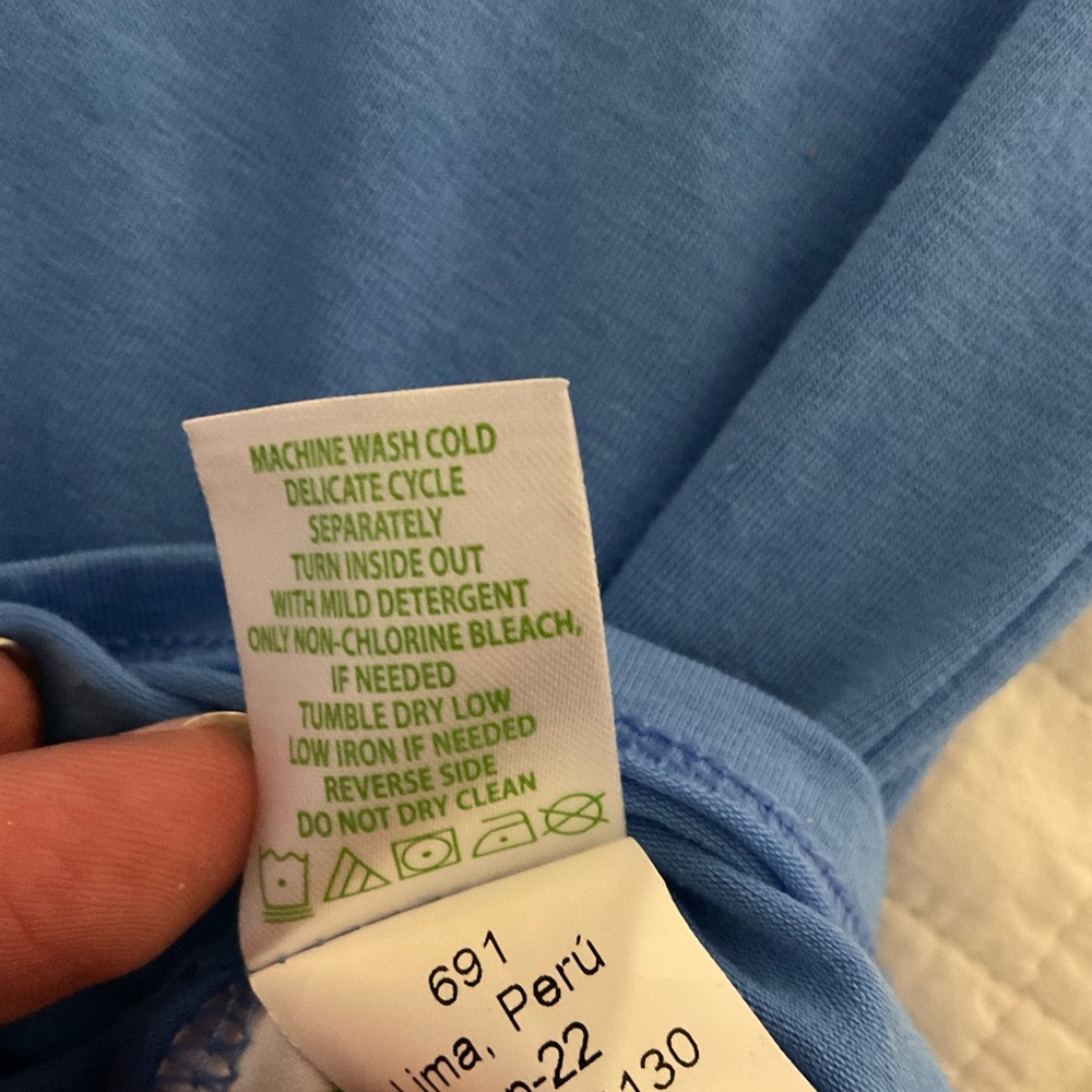 Lilly Pulitzer Finn Top Blue and Pink Floral Long Sleeve Top - Picture 6 of 6